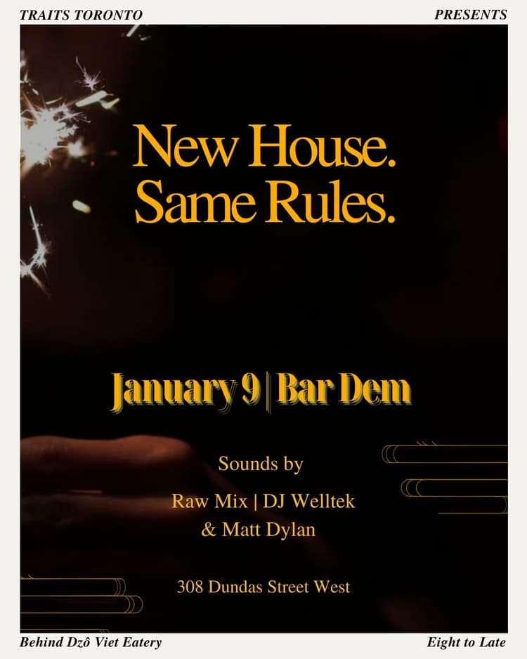 New House. Same Rules. Jan 9 event poster