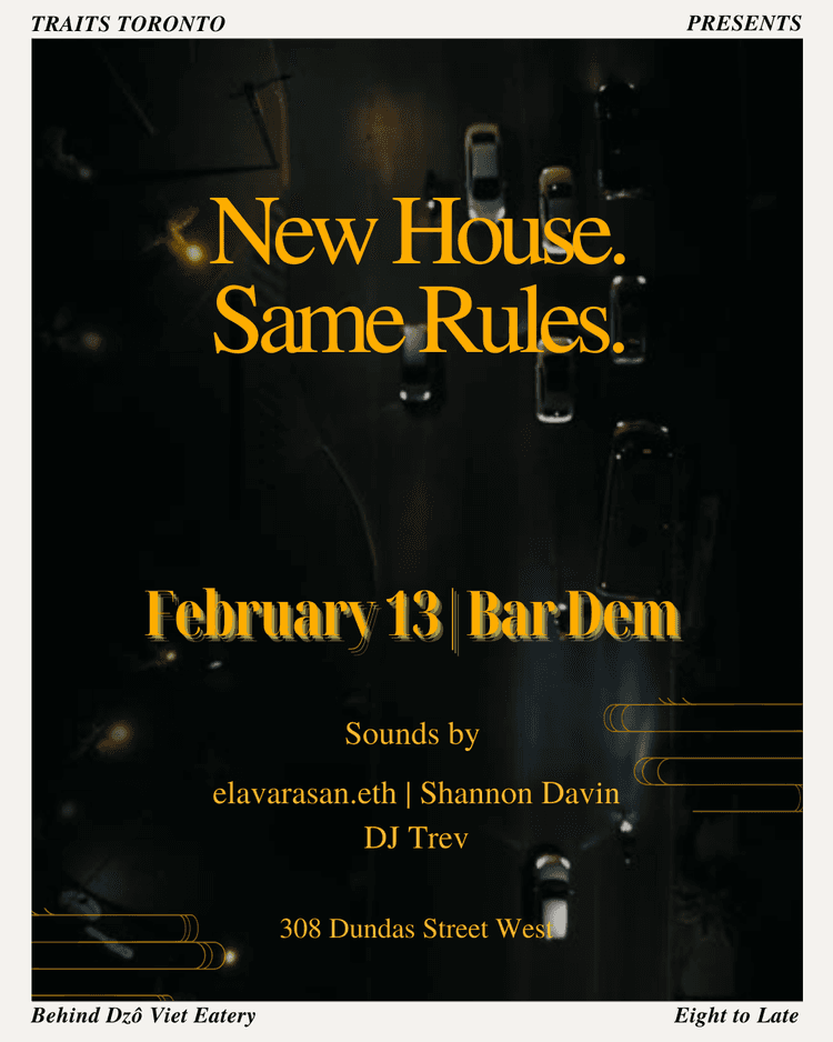 New House. Same Rules. Feb 13 event poster