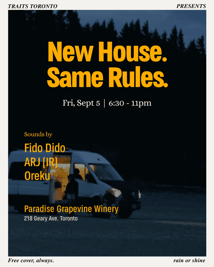 New House. Same Rules. Sept 5 event poster