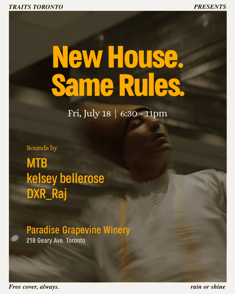 New House. Same Rules. July 18 event poster
